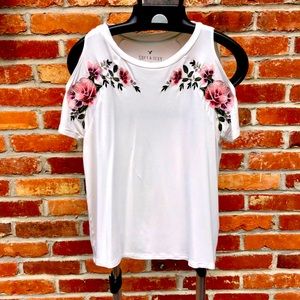 AE Open Shoulder Dress T w/ Rose Embellishment SM